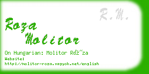 roza molitor business card